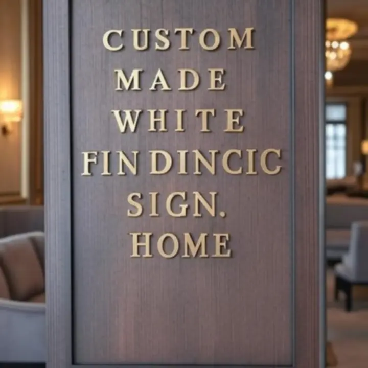 Eleganckie oznakowanie hotelu z podświetlanym logo i tablicami kierunkowymi