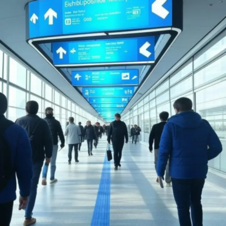 System kierunkowego oznakowania LED w nowoczesnym węźle komunikacyjnym